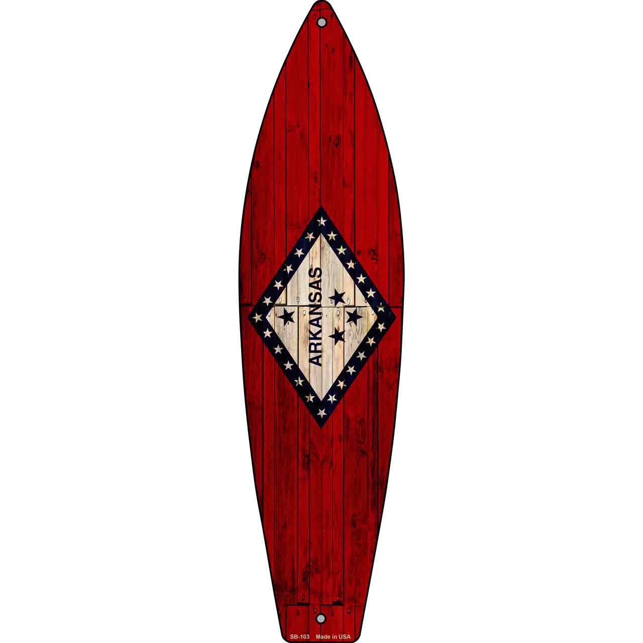 Arkansas State Flag Novelty Surfboard SB-103