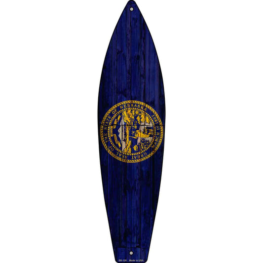 Nebraska State Flag Novelty Surfboard SB-126