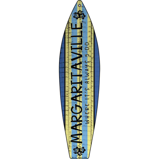 Margaritaville Metal Novelty Surfboard Sign SB-151