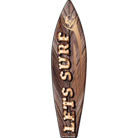 Lets Surf Bulb Lettering Novelty Surfboard SB-172