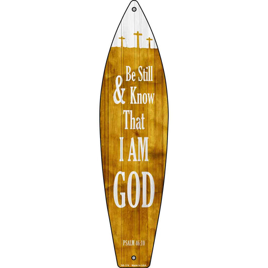 I Am God Psalm 46:10 Novelty Surfboard SB-174