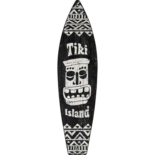 Tiki Island Novelty Metal Surfboard Sign SB-232