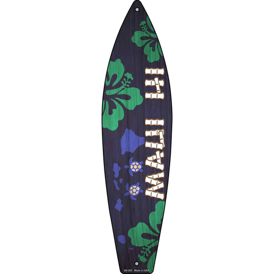 Maui Hawaii Novelty Metal Surfboard Sign SB-292