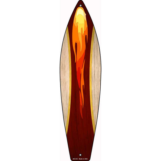 Lava Flame Novelty Metal Surfboard Sign SB-334