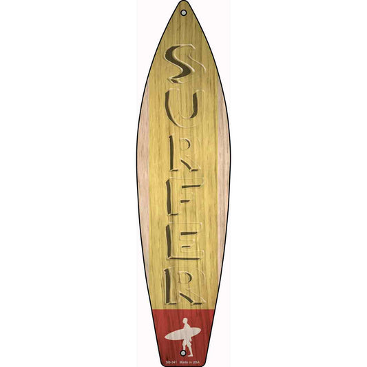 Surfer Novelty Metal Surfboard Sign SB-341