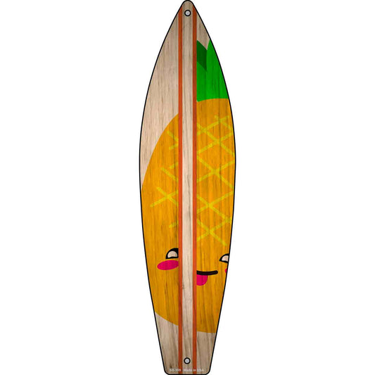 Pineapple Novelty Metal Surfboard Sign SB-359