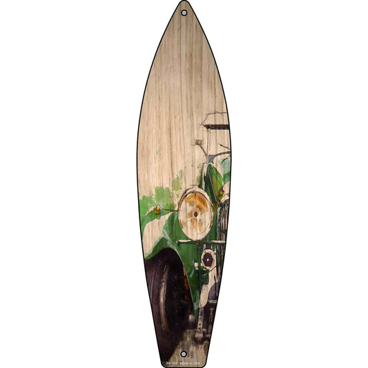 Green Hot Rod Novelty Metal Surfboard Sign SB-369