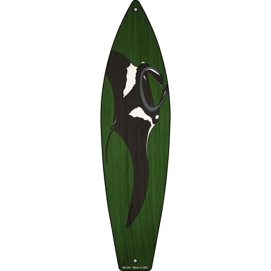Manta Ray Novelty Metal Surfboard Sign SB-383