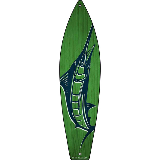 Marlin Novelty Metal Surfboard Sign SB-388