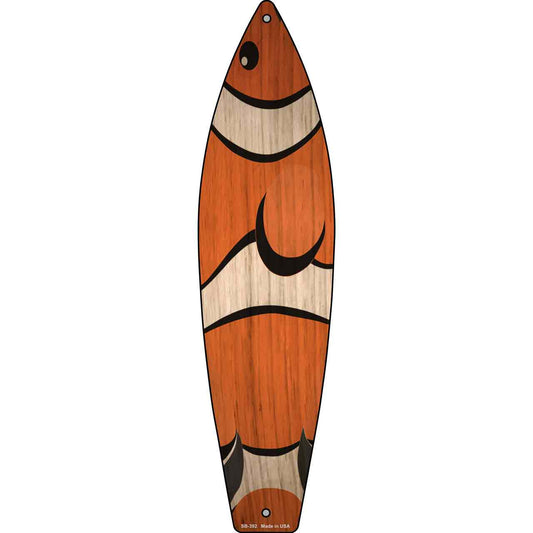 Clownfish Novelty Metal Surfboard Sign SB-392
