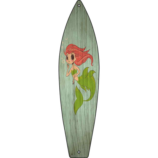 Mermaid Novelty Metal Surfboard Sign SB-412