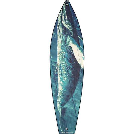 Whale Underwater Novelty Metal Surfboard Sign SB-425