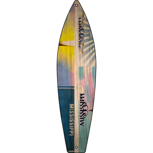 Mississippi License Plate Design Novelty Metal Surfboard Sign SB-453