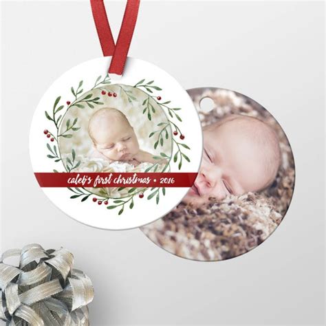 Customizable Holiday Ornament add your own photo, images, designs, quotes, texts and more