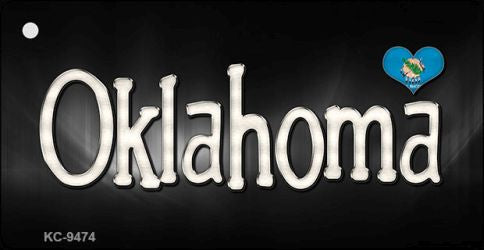 Oklahoma Flag Script Novelty Aluminum Key Chain KC-9474