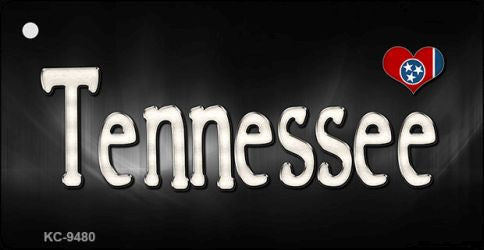 Tennessee Flag Script Novelty Aluminum Key Chain KC-9480