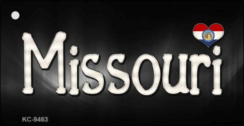 Missouri Flag Script Novelty Aluminum Key Chain KC-9463
