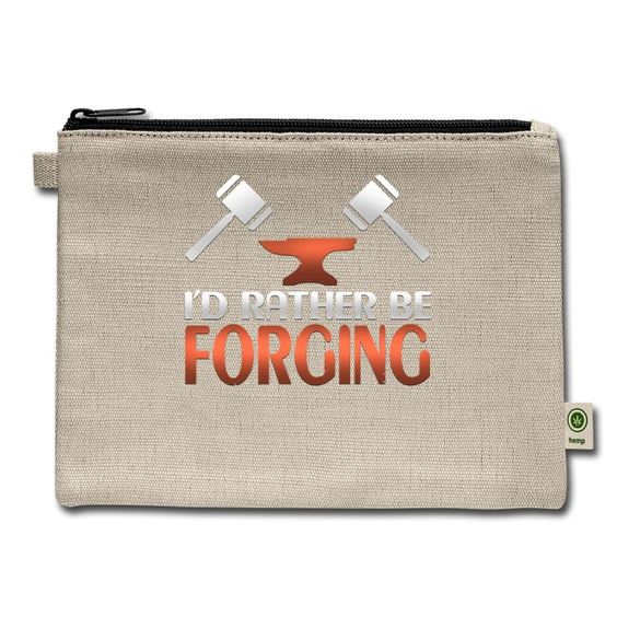 I'd Rather Be Forging Blacksmith Forge Hammer Carry All Pouch