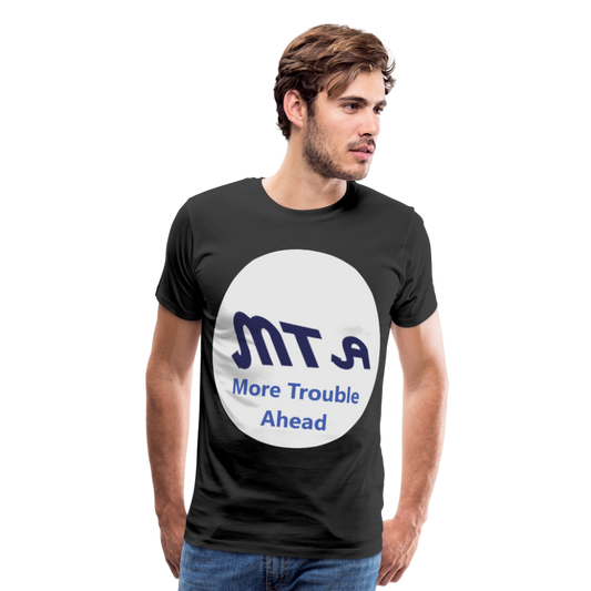 New York City Subway train funny Logo parody Men's Premium T-Shirt - black