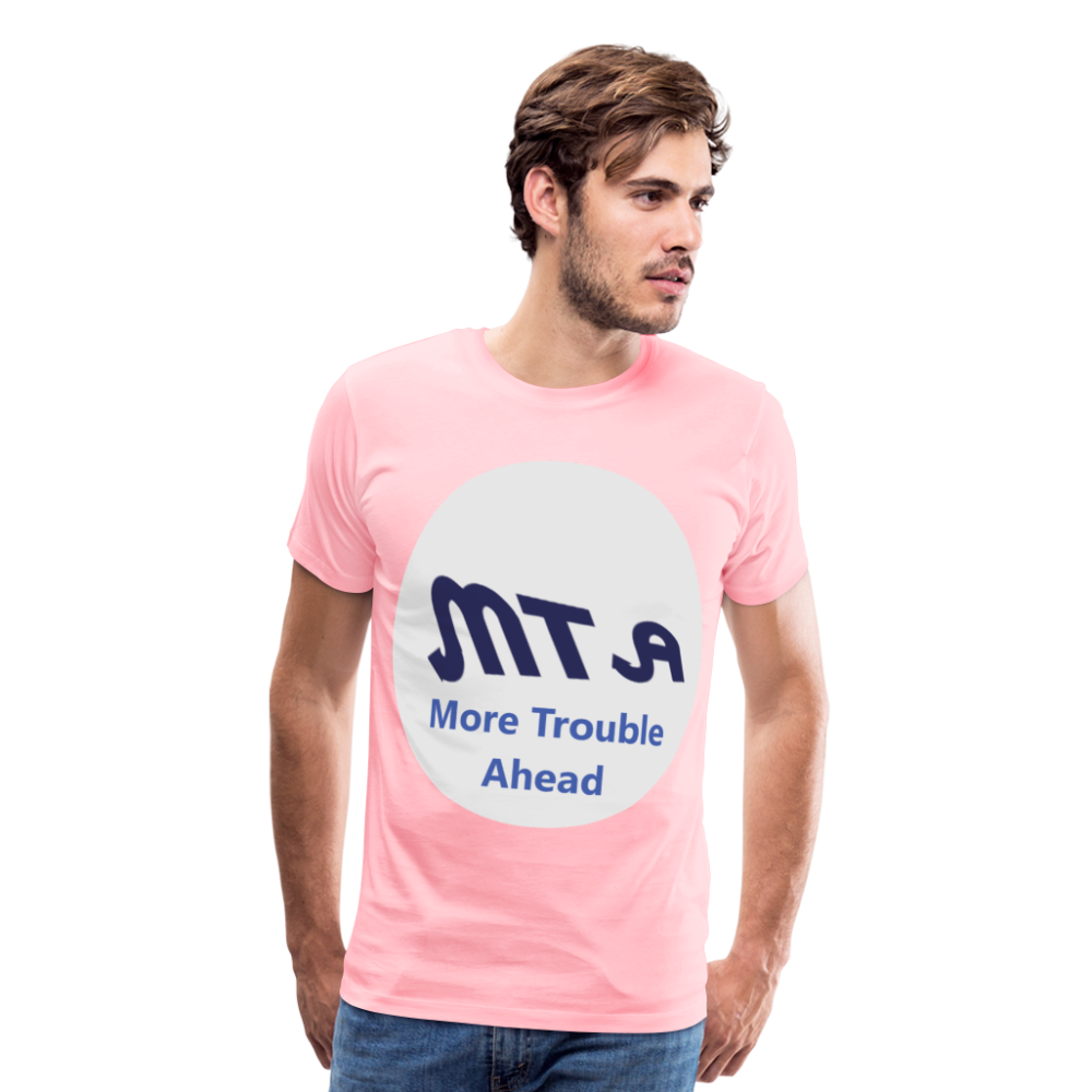 New York City Subway train funny Logo parody Men's Premium T-Shirt - pink
