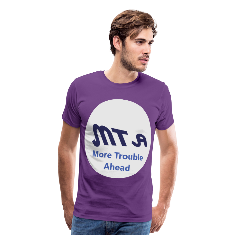 New York City Subway train funny Logo parody Men's Premium T-Shirt - purple