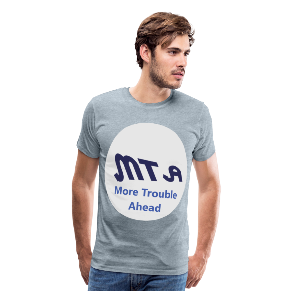 New York City Subway train funny Logo parody Men's Premium T-Shirt - heather ice blue