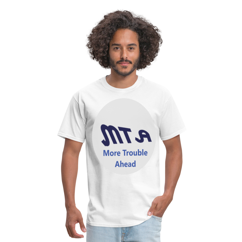 New York City Subway train funny Logo parody Men's T-Shirt - white