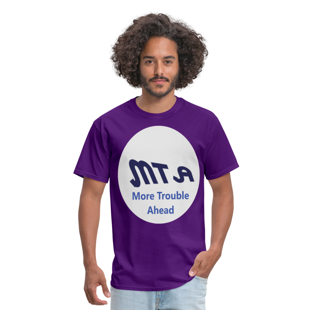 New York City Subway train funny Logo parody Men's T-Shirt - purple