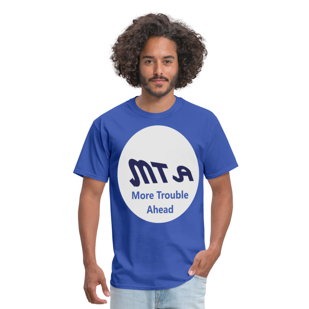 New York City Subway train funny Logo parody Men's T-Shirt - royal blue