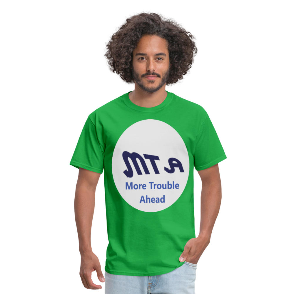 New York City Subway train funny Logo parody Men's T-Shirt - bright green