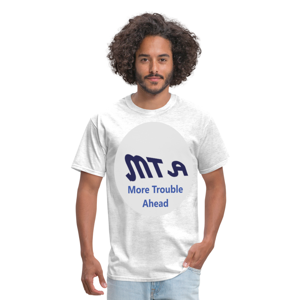 New York City Subway train funny Logo parody Men's T-Shirt - light heather gray