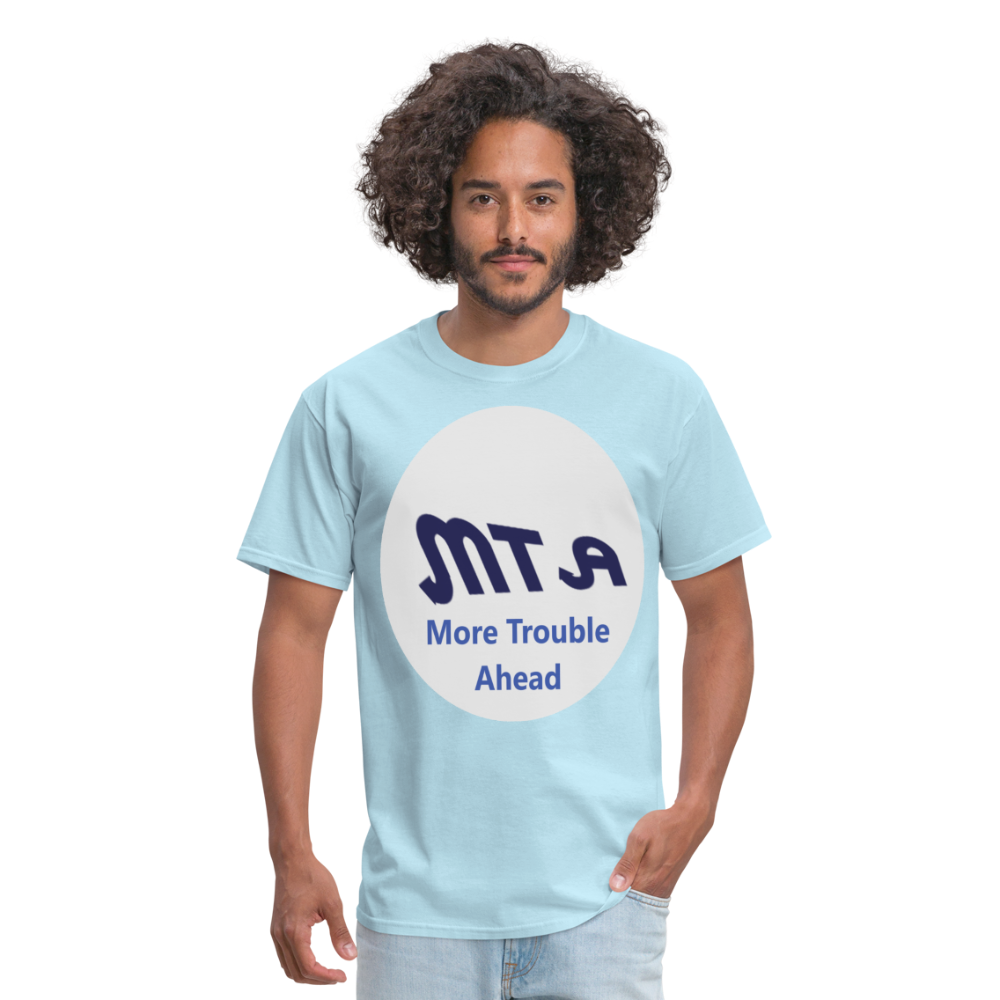 New York City Subway train funny Logo parody Men's T-Shirt - powder blue
