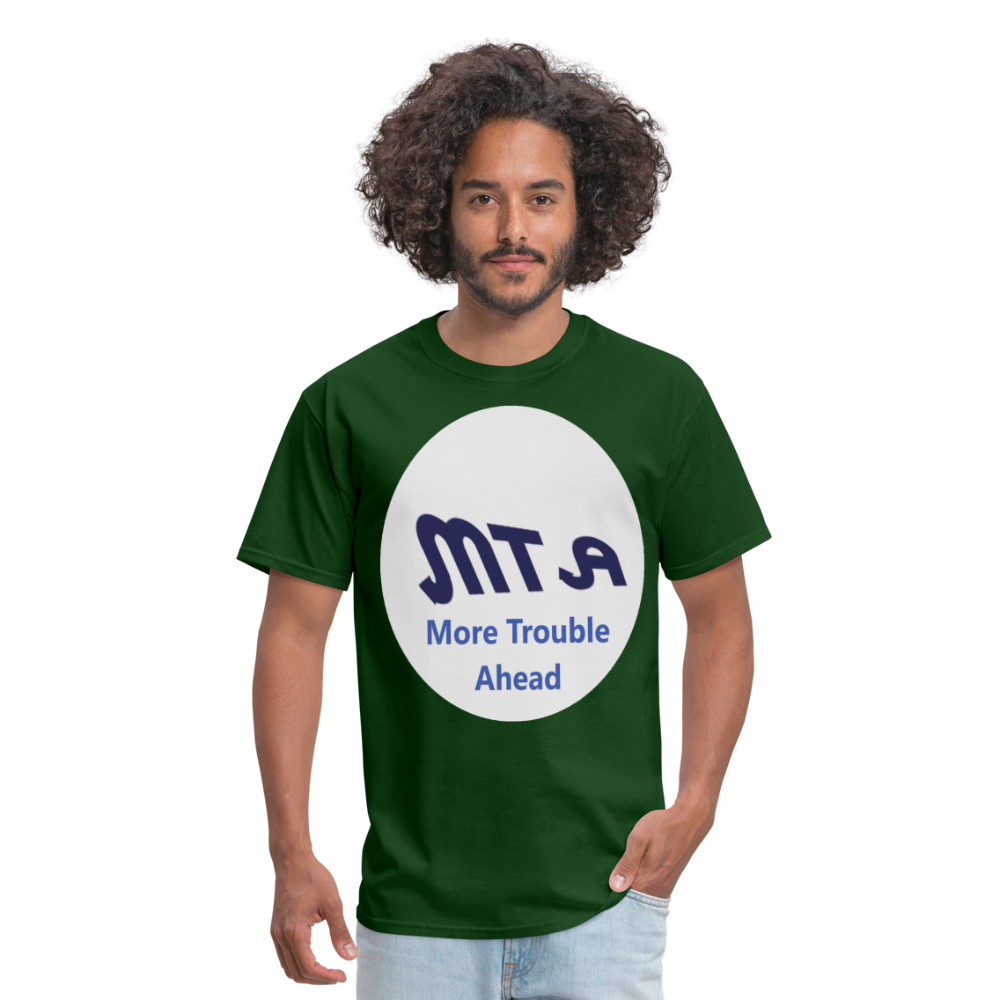 New York City Subway train funny Logo parody Men's T-Shirt - forest green