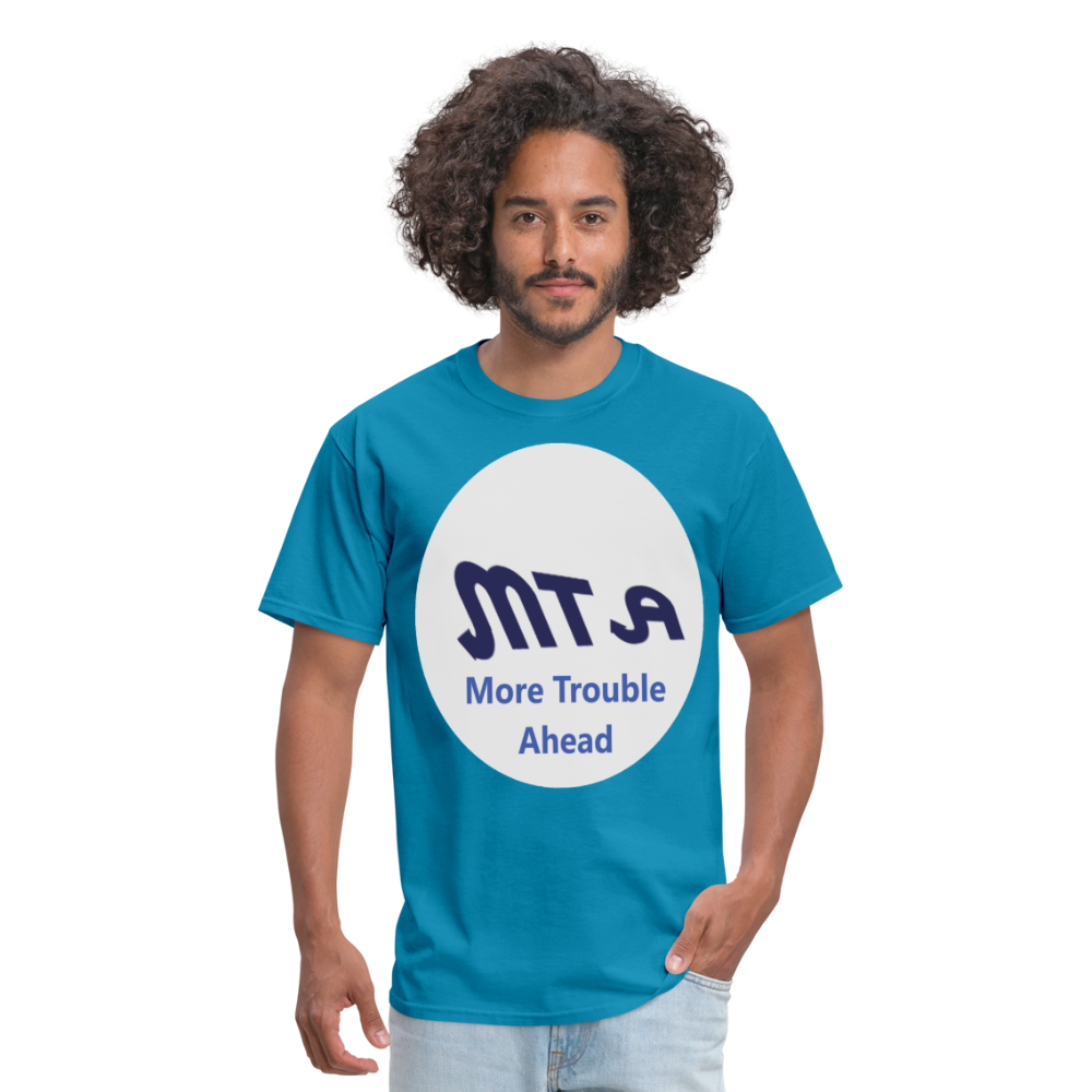 New York City Subway train funny Logo parody Men's T-Shirt - turquoise