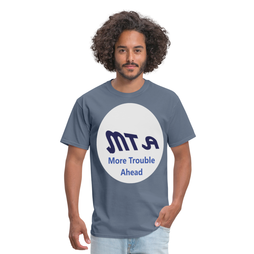 New York City Subway train funny Logo parody Men's T-Shirt - denim