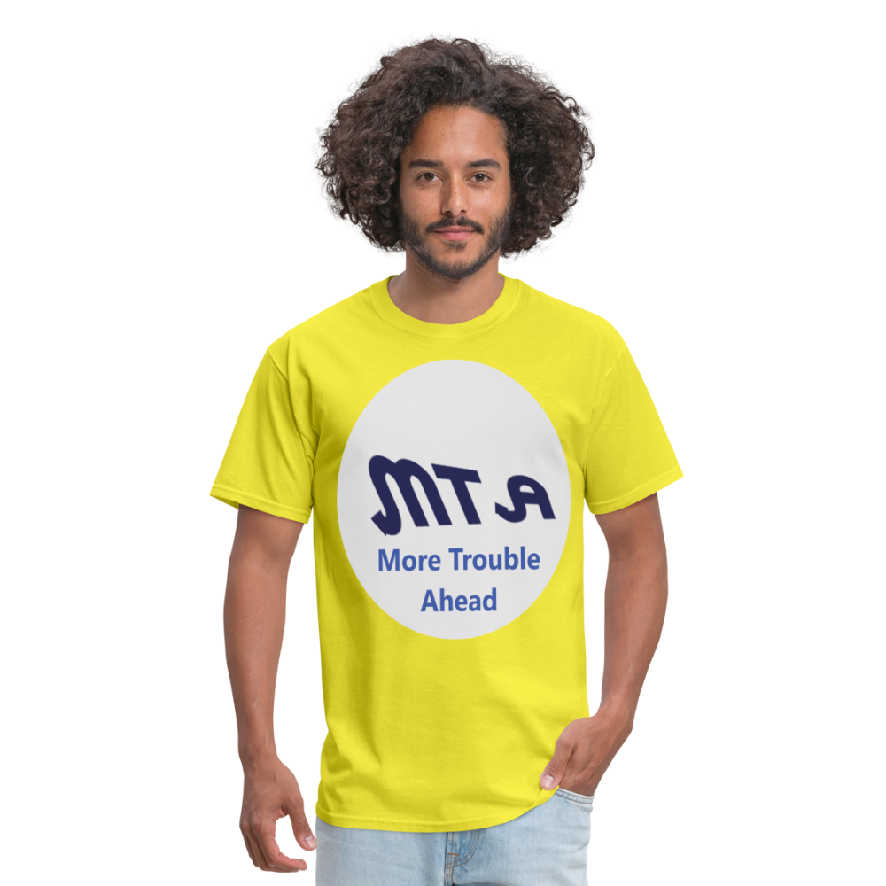 New York City Subway train funny Logo parody Men's T-Shirt - yellow