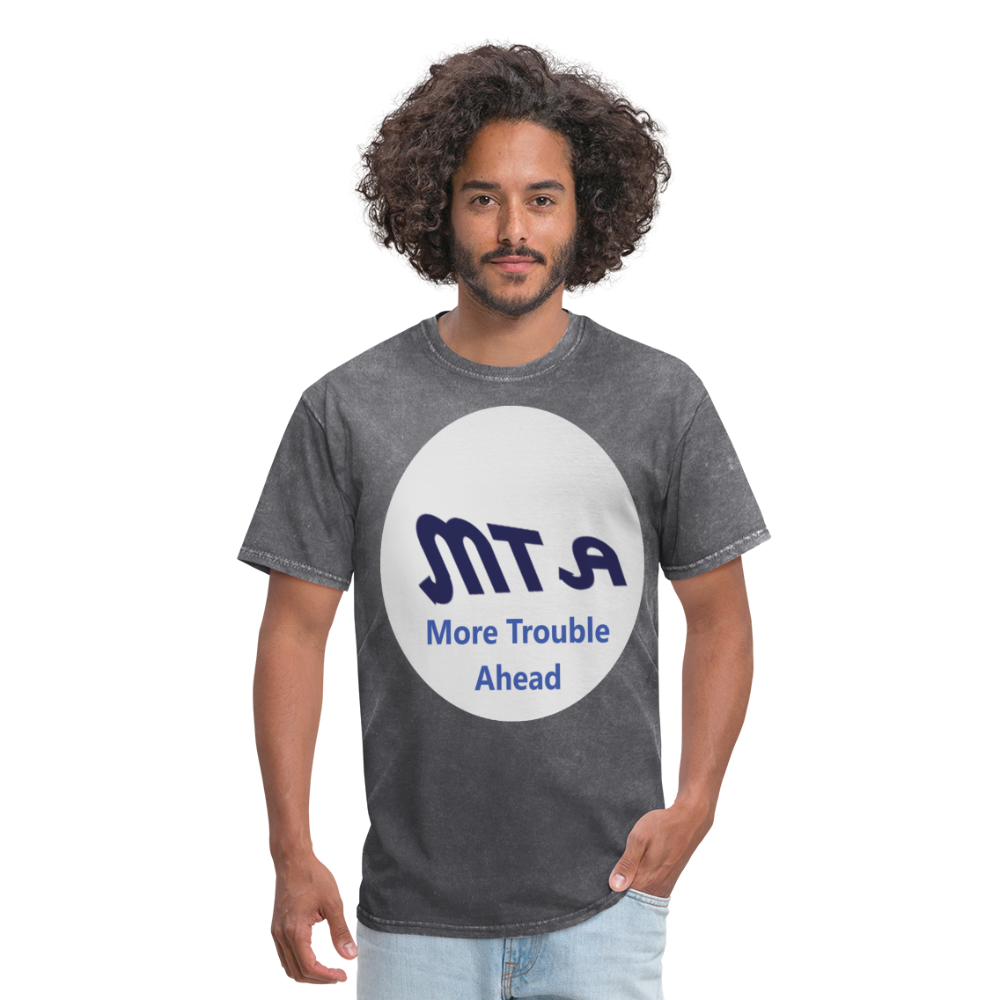 New York City Subway train funny Logo parody Men's T-Shirt - mineral charcoal gray