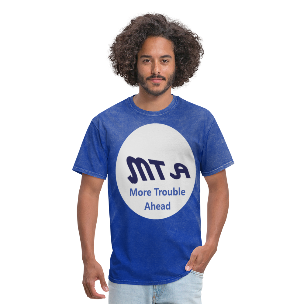 New York City Subway train funny Logo parody Men's T-Shirt - mineral royal