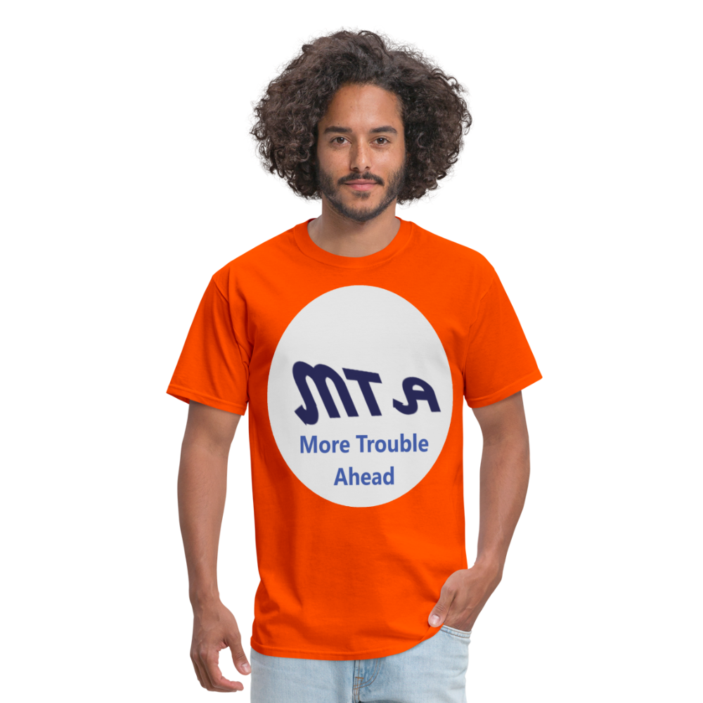 New York City Subway train funny Logo parody Men's T-Shirt - orange