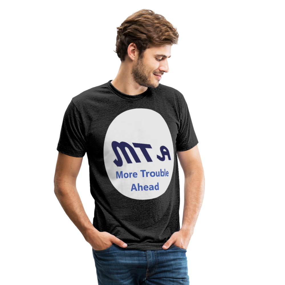 New York City Subway train funny Logo parody Unisex Tri-Blend T-Shirt - heather black