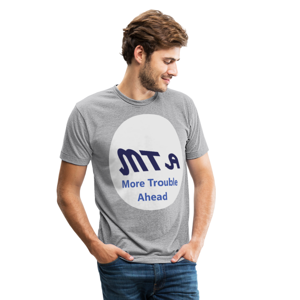 New York City Subway train funny Logo parody Unisex Tri-Blend T-Shirt - heather gray