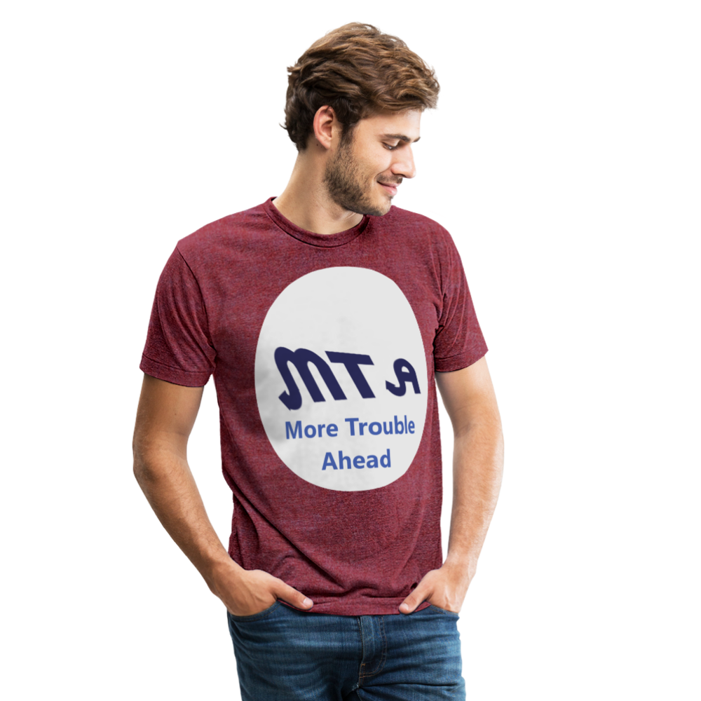 New York City Subway train funny Logo parody Unisex Tri-Blend T-Shirt - heather cranberry