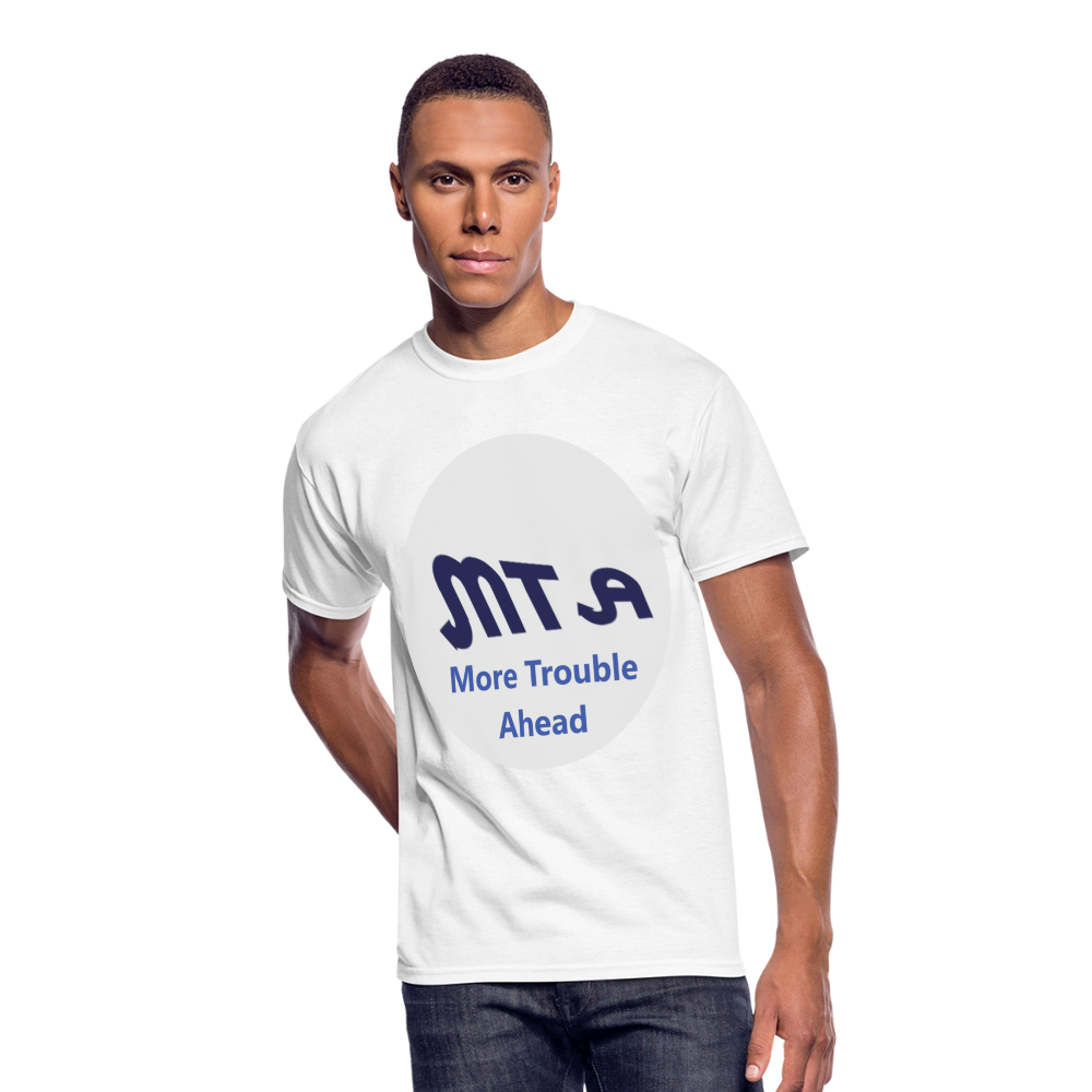 New York City Subway train funny Logo parody Men’s 50/50 T-Shirt - white