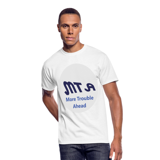 New York City Subway train funny Logo parody Men’s 50/50 T-Shirt - white