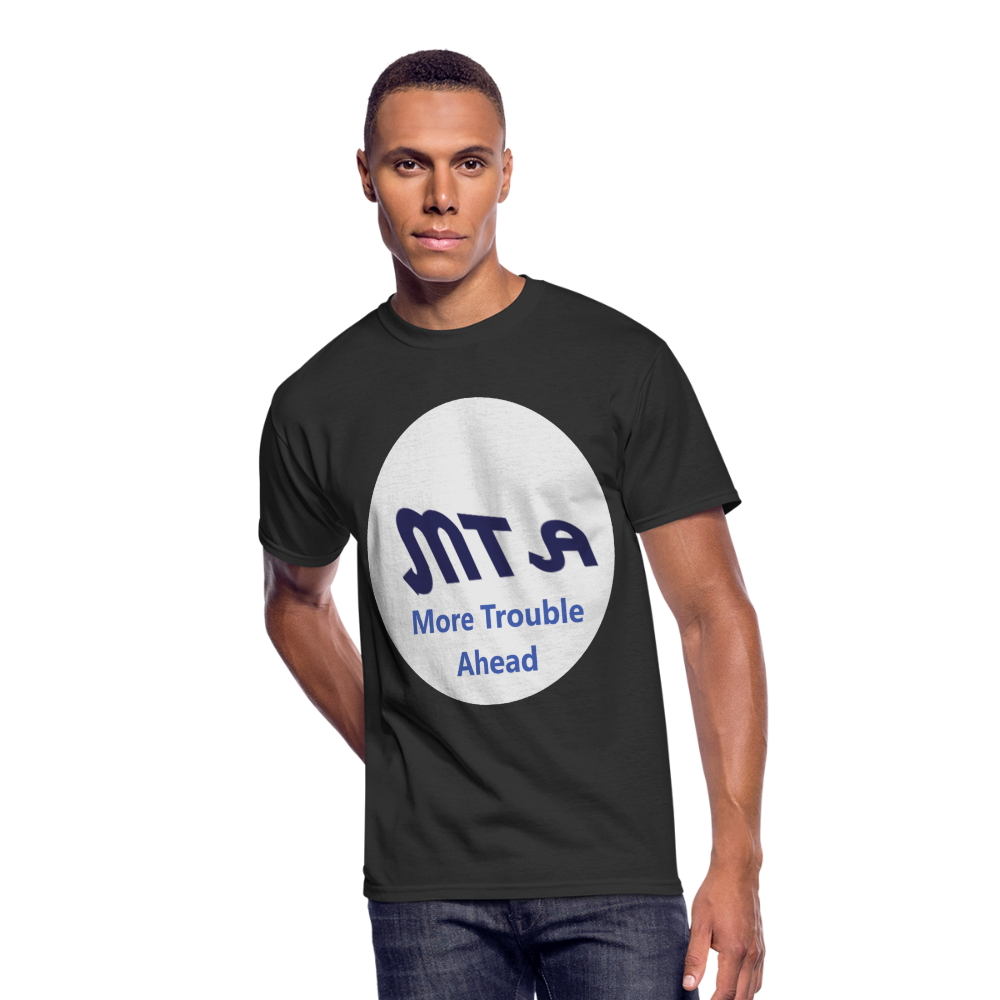New York City Subway train funny Logo parody Men’s 50/50 T-Shirt - black