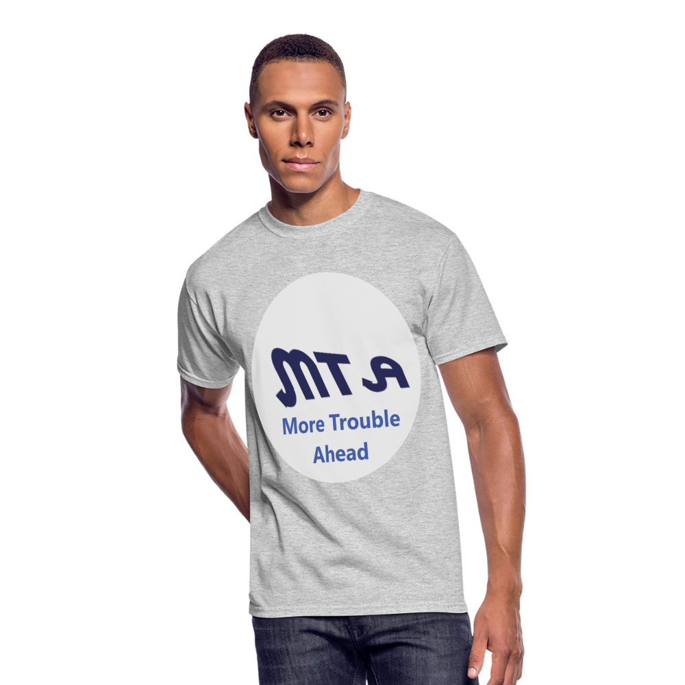 New York City Subway train funny Logo parody Men’s 50/50 T-Shirt - heather gray