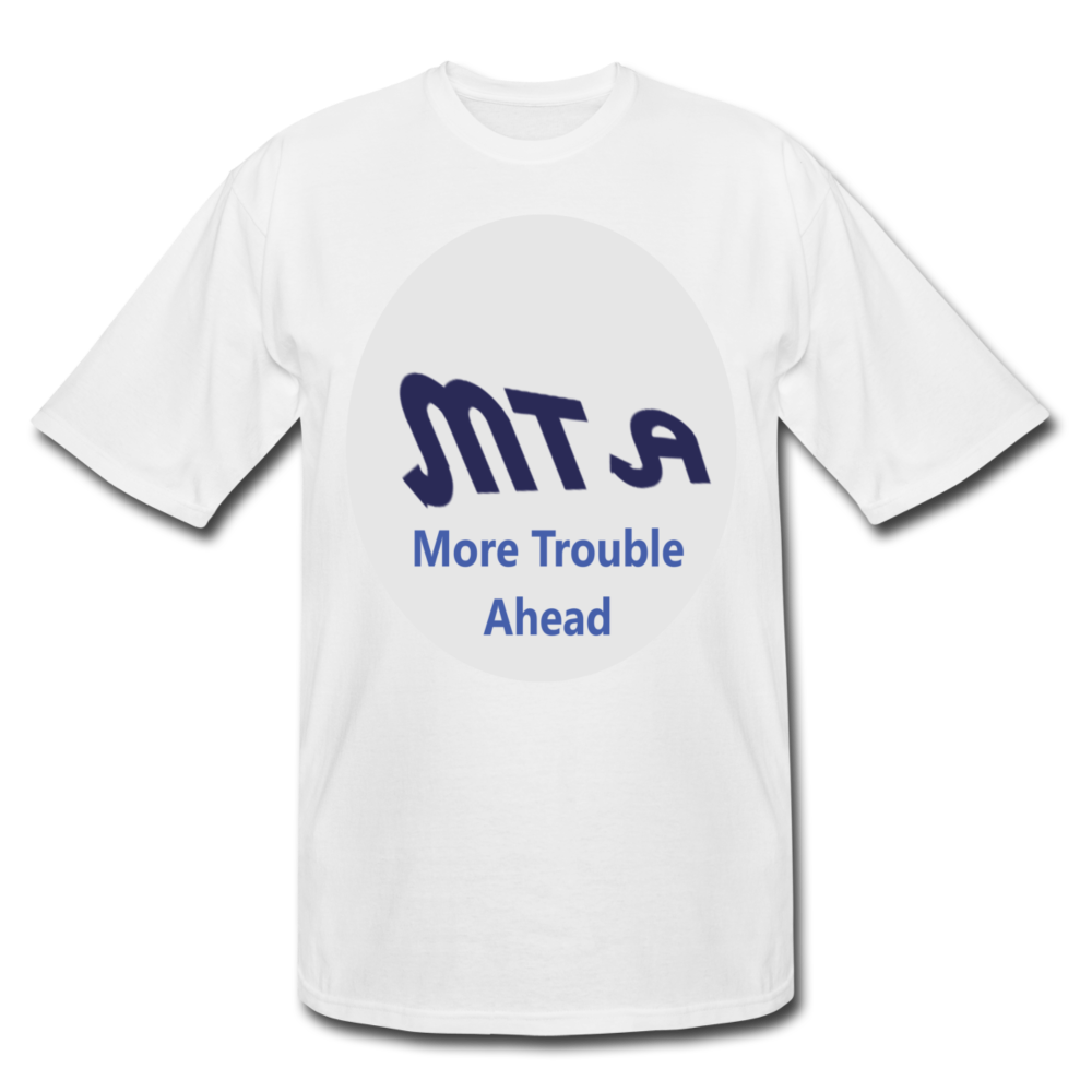 New York City Subway train funny Logo parody Men's Tall T-Shirt - white