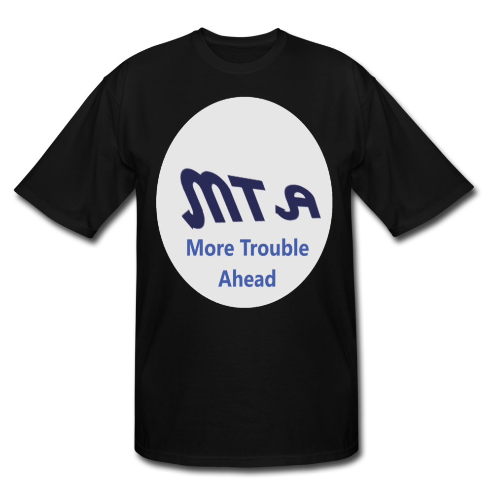 New York City Subway train funny Logo parody Men's Tall T-Shirt - black