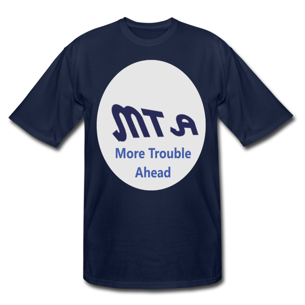 New York City Subway train funny Logo parody Men's Tall T-Shirt - navy