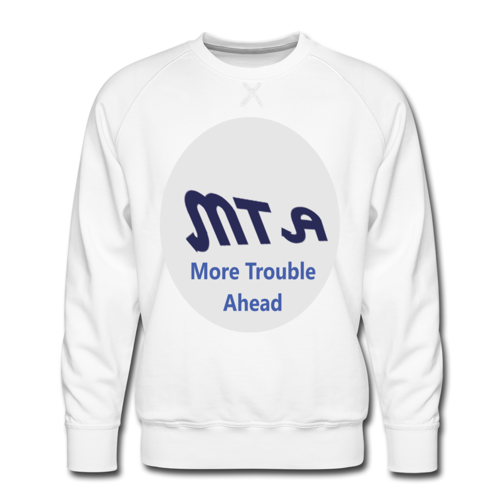 New York City Subway train funny Logo parody Men’s Premium Sweatshirt - white